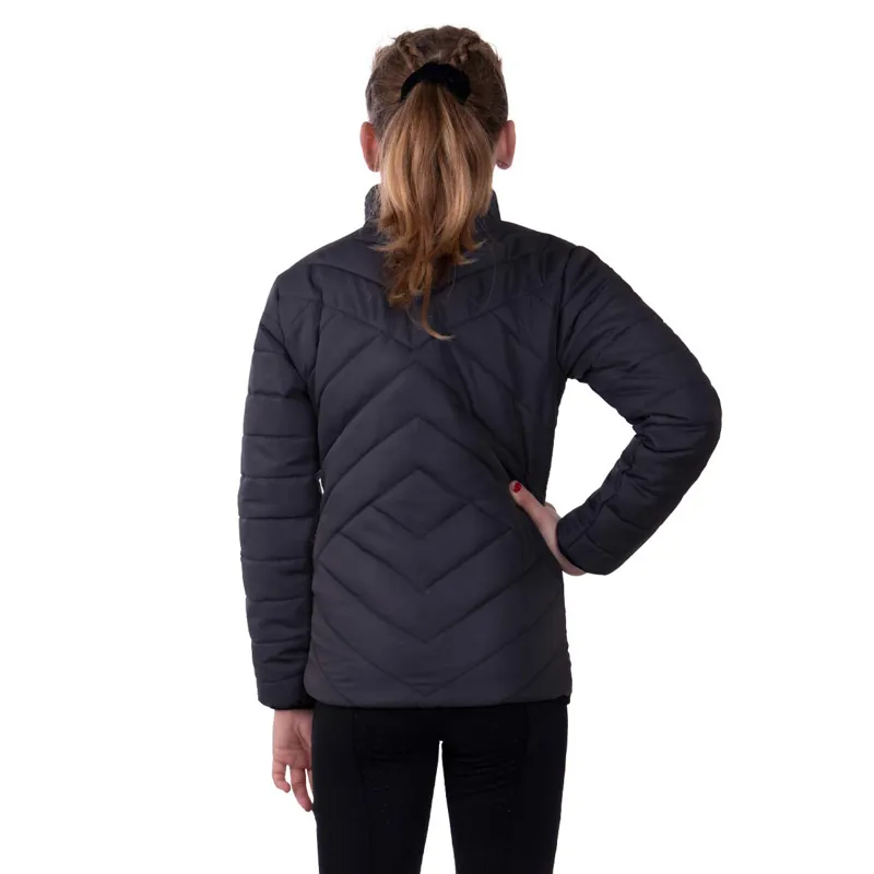 QHP Arline Quilted Junior Jacket - Anthracite-1