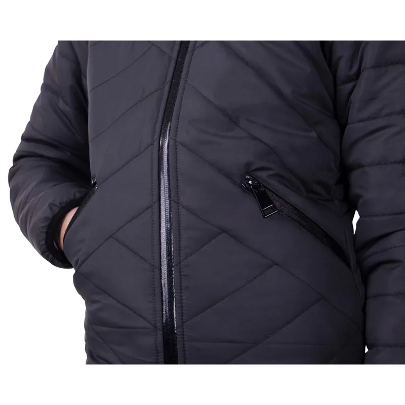 QHP Arline Quilted Junior Jacket - Anthracite-2