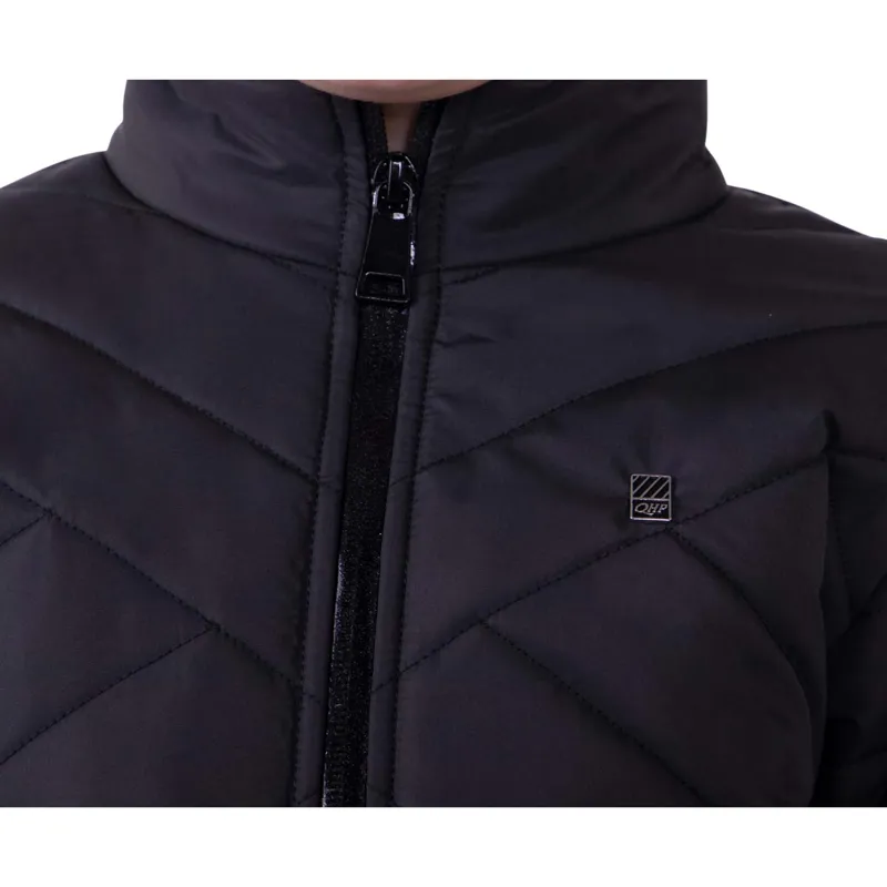 QHP Arline Quilted Junior Jacket - Anthracite-3