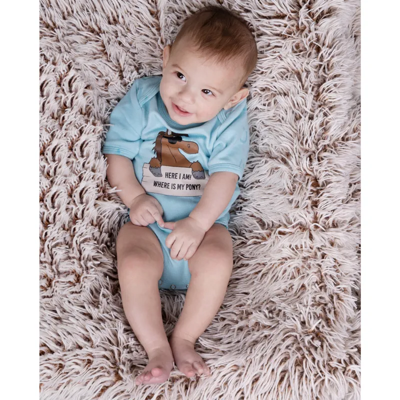 QHP Bobby Baby Romper - Baby Blue-3