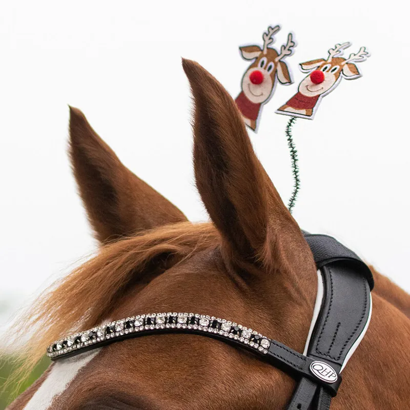 QHP Christmas Bridle Attachments - Rudolph