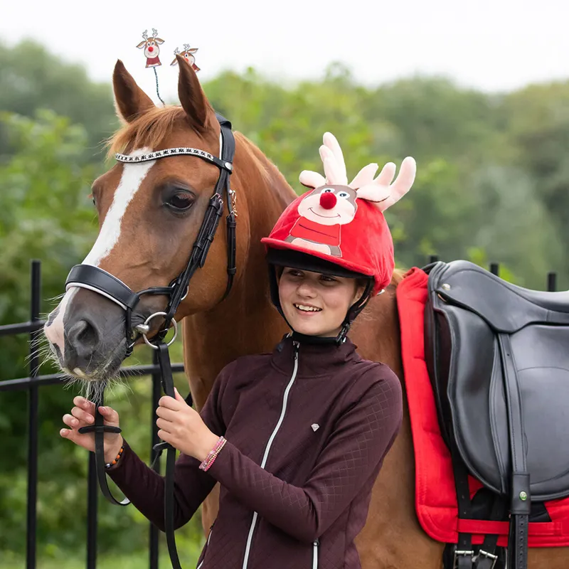 QHP Christmas Hat Cover - Rudolph-1