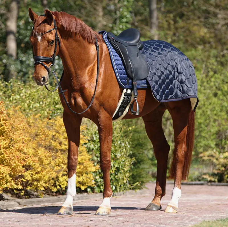 QHP Classy Quilt 100g Quarter Sheet - Navy-1