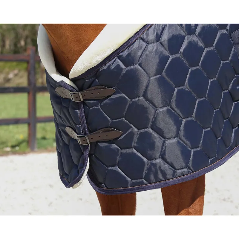 QHP Classy Quilt 100g Stable Rug - Navy-2