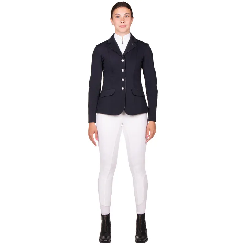 QHP Elaina Junior Girls Competition Jacket - Black-2