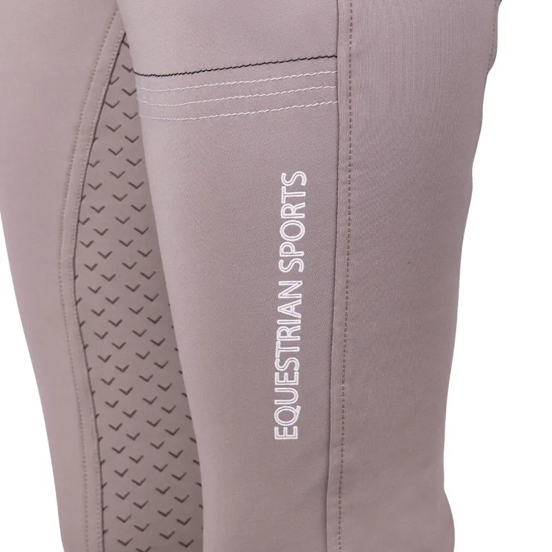QHP Emma Softshell Full Grip Junior Competition Breeches - Beige-3