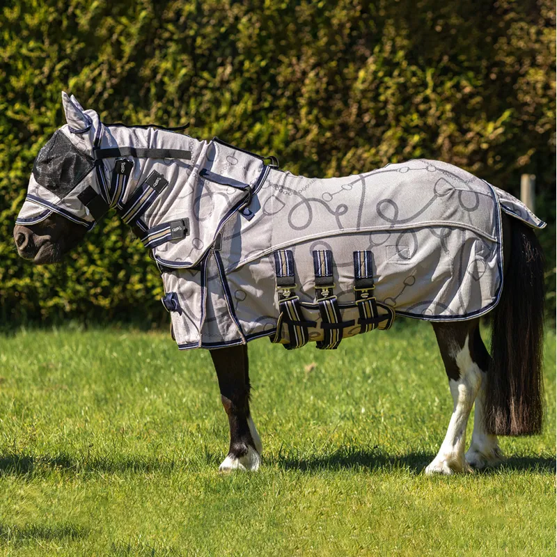 QHP Collection Falabella Detachable Neck Pony Fly Rug - Almond