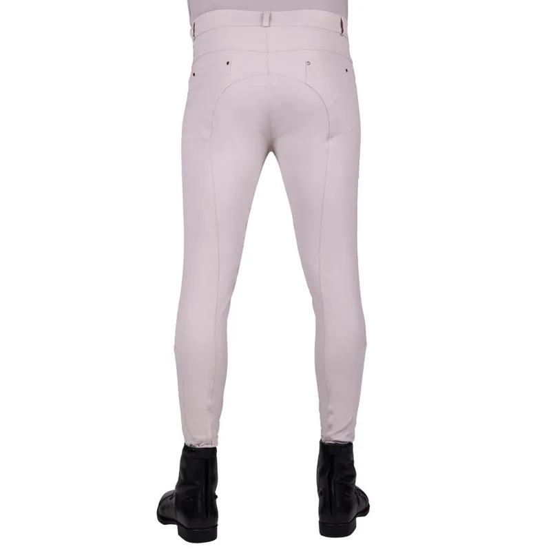 QHP Fillip Knee Grip Mens Competition Breeches - Beige-1