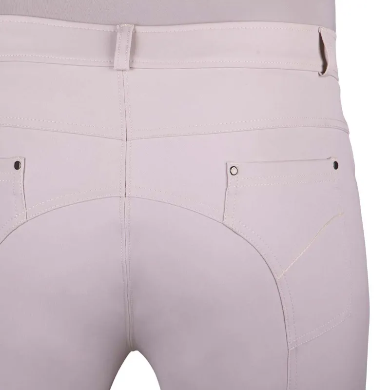 QHP Fillip Knee Grip Mens Competition Breeches - Beige-4