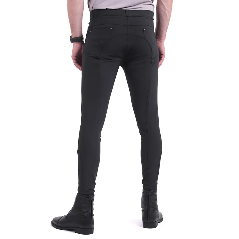 QHP Fillip Knee Grip Mens Breeches - Black-1