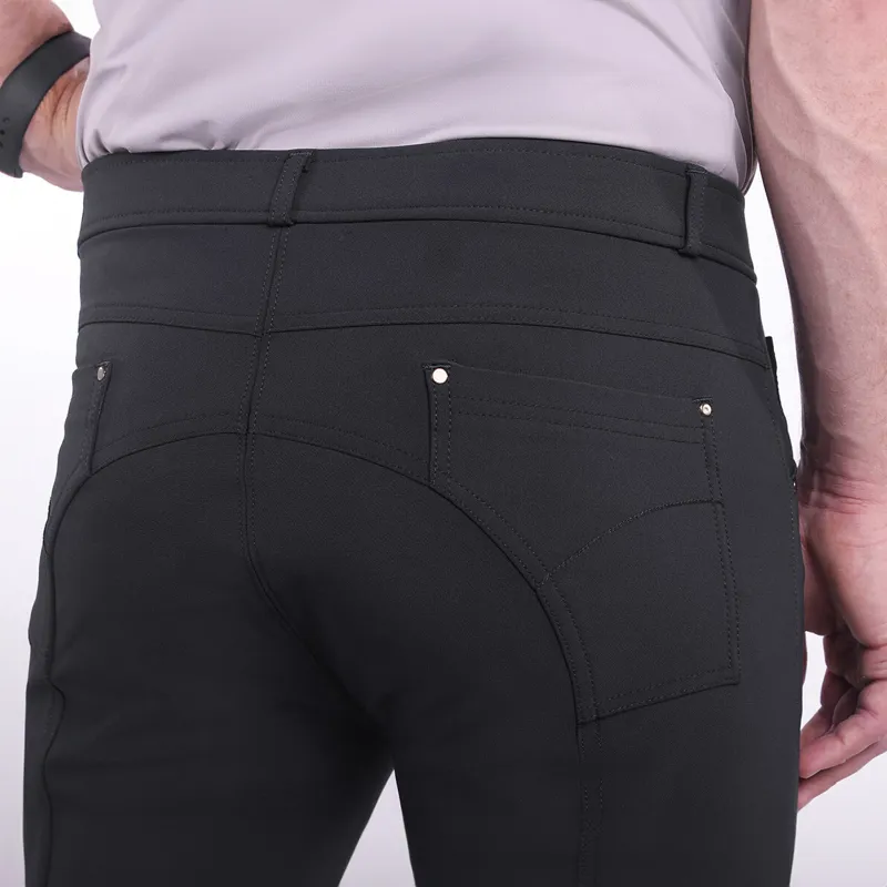 QHP Fillip Knee Grip Mens Breeches - Black-3