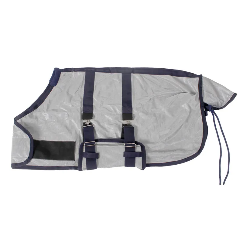 QHP Foal Standard Neck Adjustable Mesh Fly Sheet - Grey-3