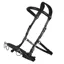QHP Leather Anatomical Lunge Cavesson - Black