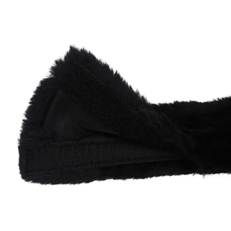 QHP Faux Fur Martingale Cover - Black-1