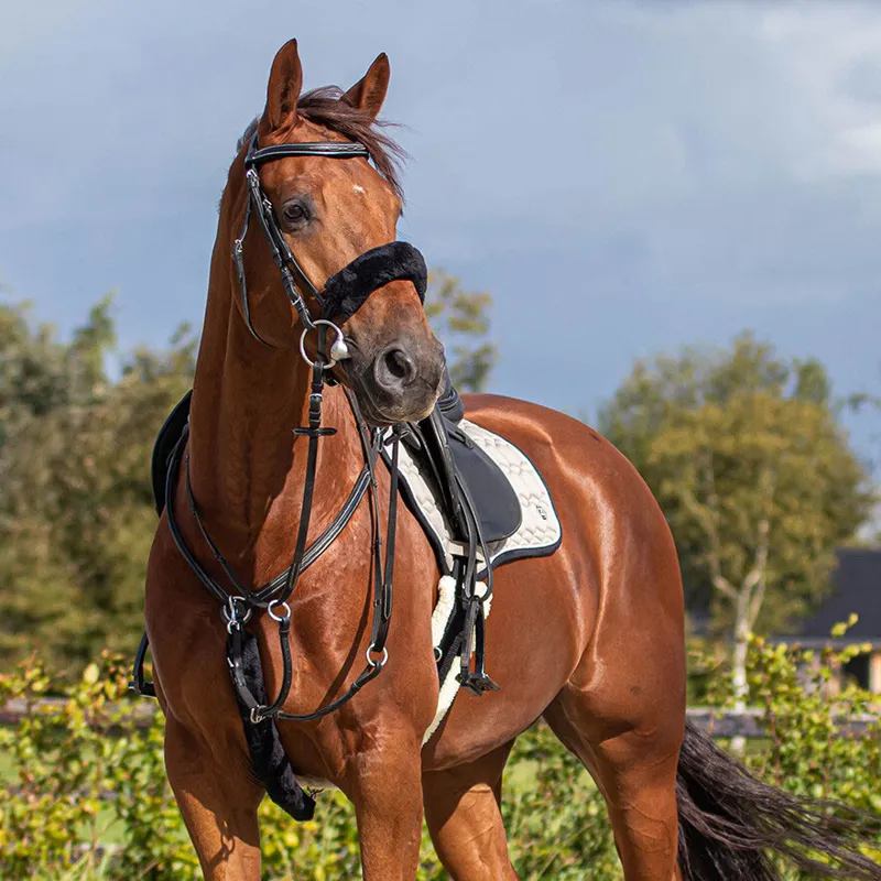 QHP Faux Fur Martingale Cover - Black-2