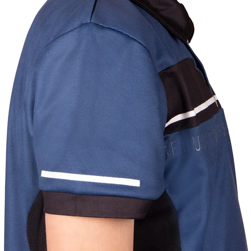 QHP Kai Junior Boys Sport Polo Shirt - Black/Blue-3