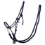 QHP Free Riding Rope Halter with Reins - Navy