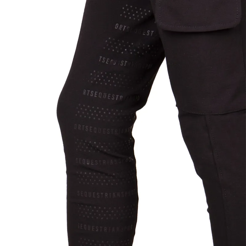 QHP Swen Knee Grip Junior Boys Breeches - Black-6