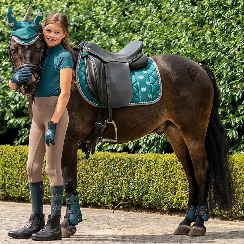 QHP Veerle Unicorn Ear Net - Teal-3