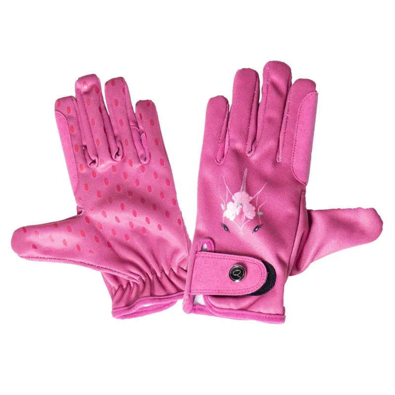 QHP Yazz Ladies Riding Gloves - Desert Rose