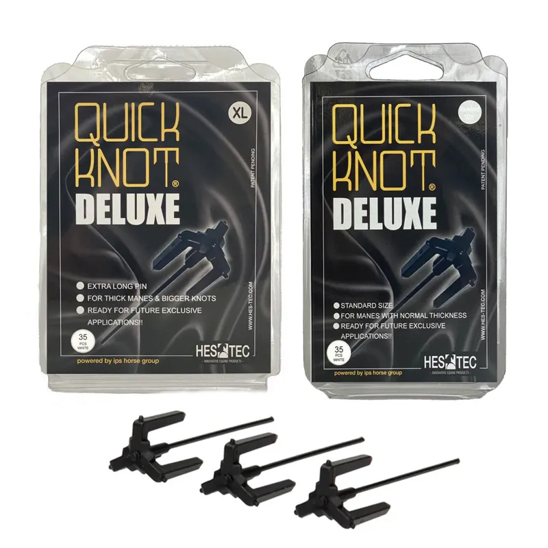 HES-Tec Quick Knot Deluxe Plaiting Mane Clips - Black