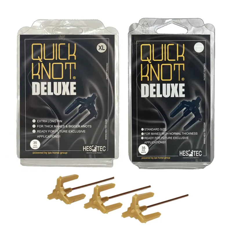 HES-Tec Quick Knot Deluxe Plaiting Mane Clips - Brown
