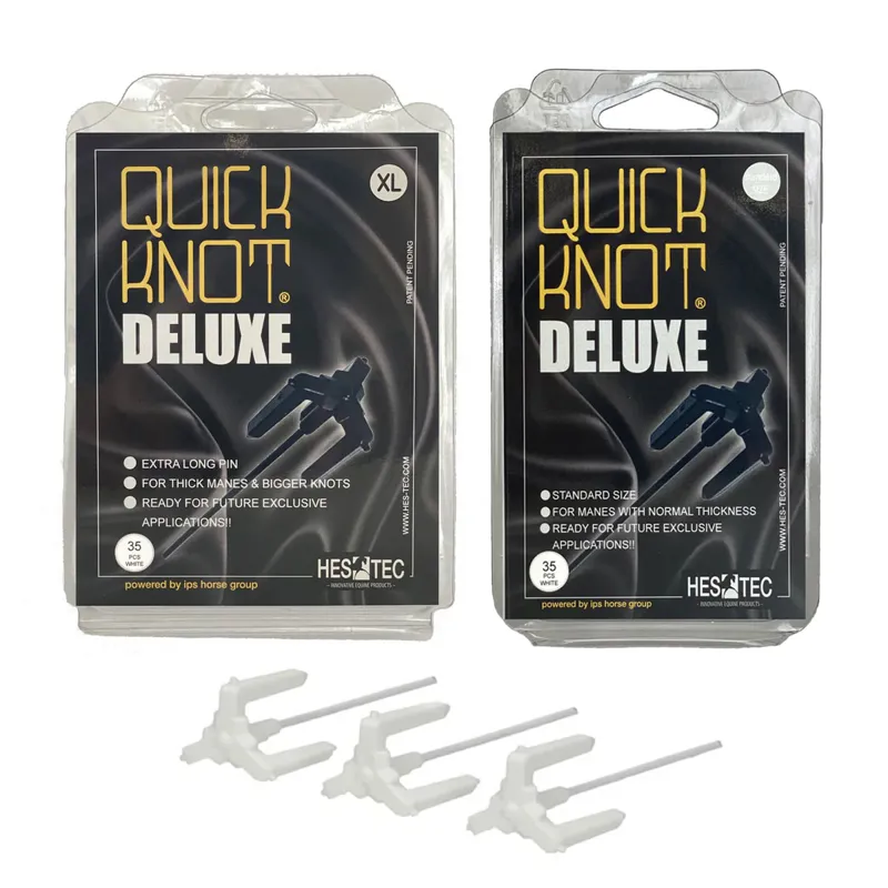 HES-Tec Quick Knot Deluxe Plaiting Mane Clips - White