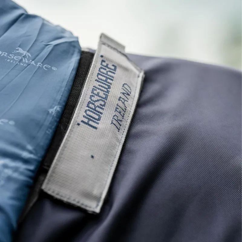 Rambo Optimo 0g Turnout Rug with 400g Liner - Navy/Thunderstorm Grey-3