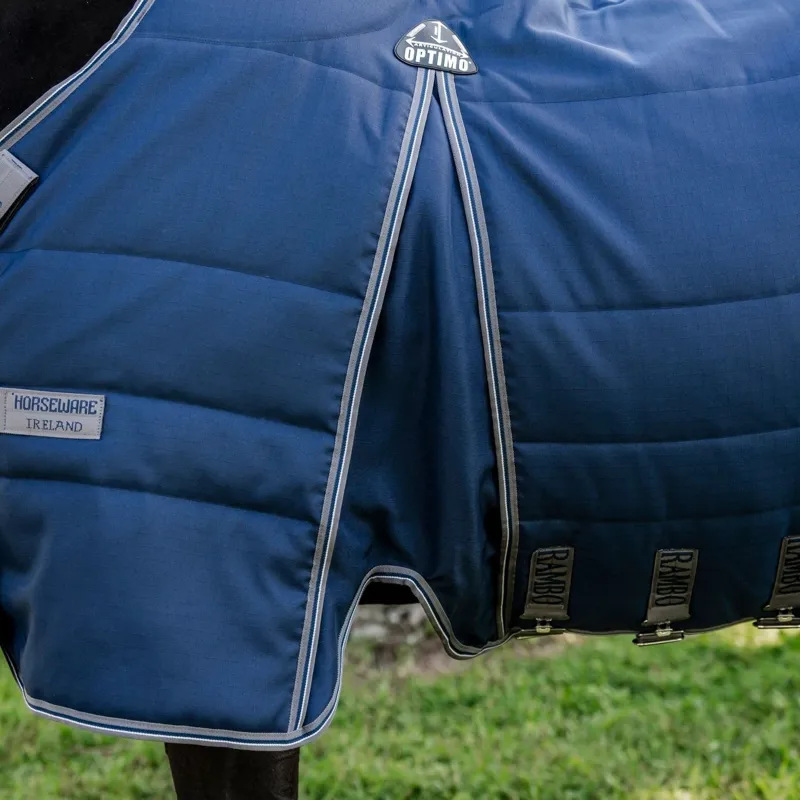 Rambo Optimo 200g Stable Rug - Navy/Thunderstorm Grey/Silver-9