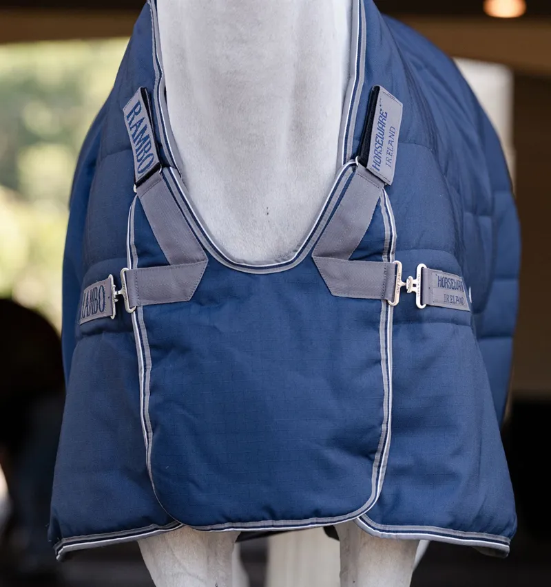 Rambo Optimo Plus 200g Medium Stable Rug - Navy/Thunderstorm Grey-1