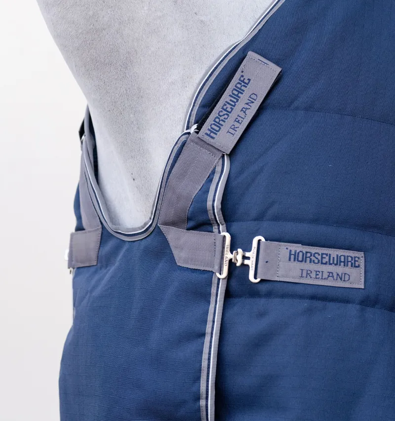 Rambo Optimo Plus 200g Medium Stable Rug - Navy/Thunderstorm Grey-2