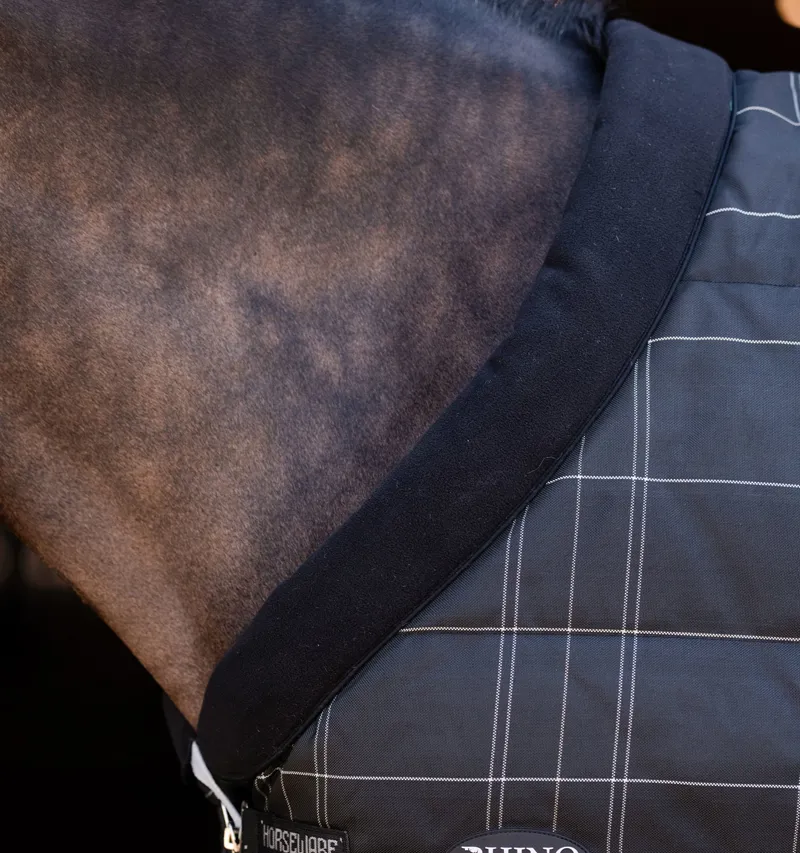 Rhino Pony 250g Vari-Layer Pony Stable Rug - Black/Grey/White Check-3