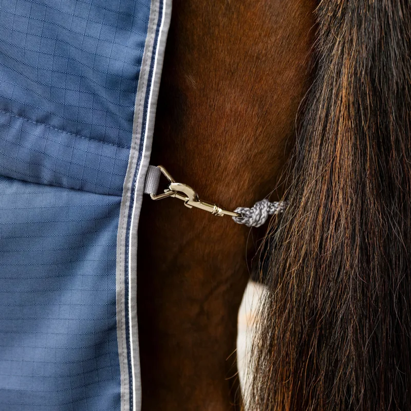 Rambo 100g Stable Rug - Navy/Thunderstorm Grey/Silver-2
