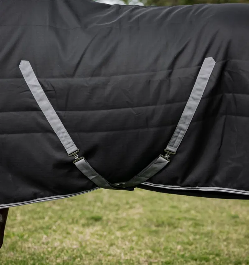 Rambo 200g Stable Rug - Black/Thunderstorm Grey/Silver-2