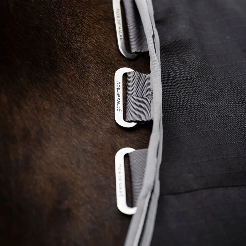 Rambo 200g Stable Rug - Black/Thunderstorm Grey/Silver-4