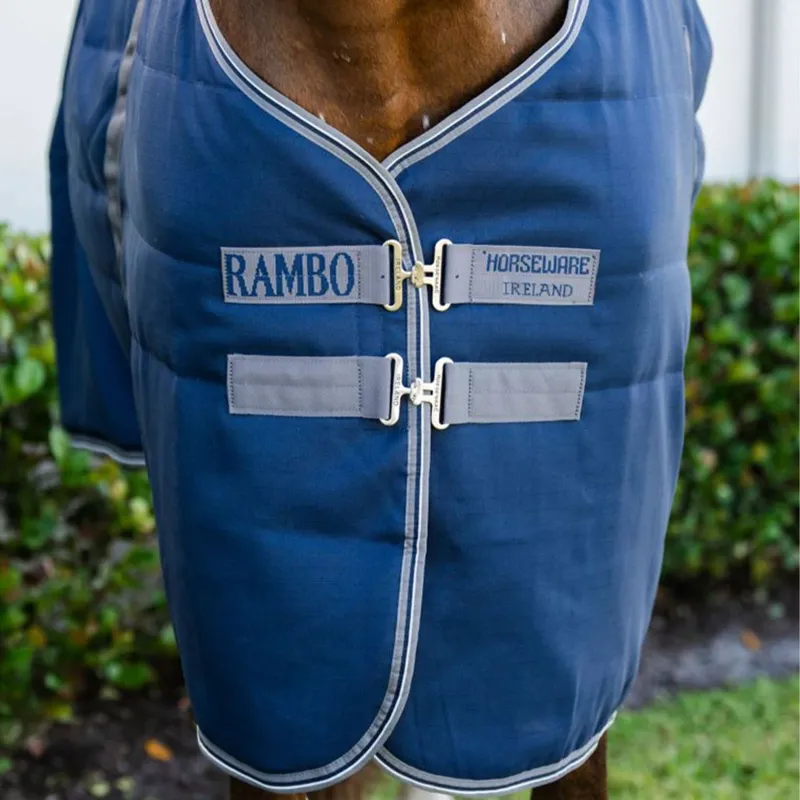 Rambo 200g Stable Rug - Navy/Thunderstorm Grey/Silver-1