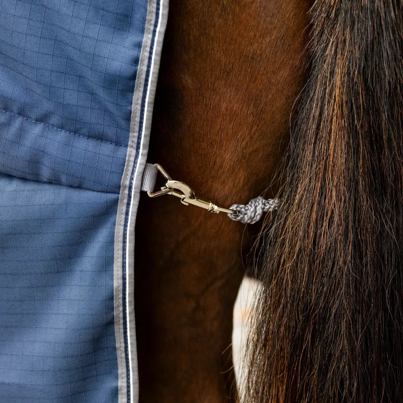 Rambo 200g Stable Rug - Navy/Thunderstorm Grey/Silver-2
