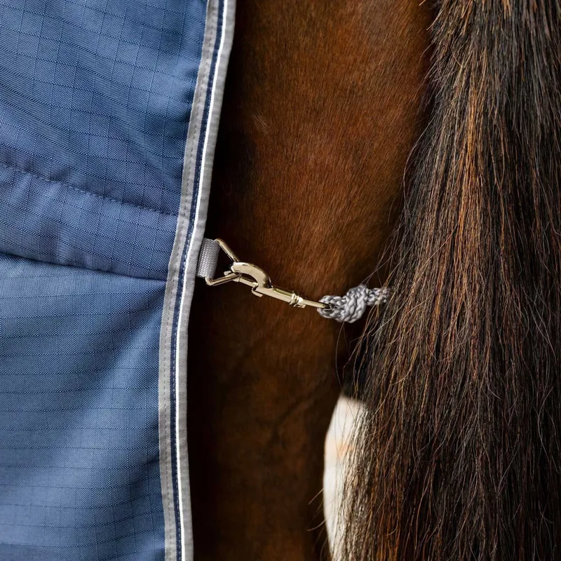 Rambo 400g Stable Rug - Navy/Thunderstorm Grey/Silver-5