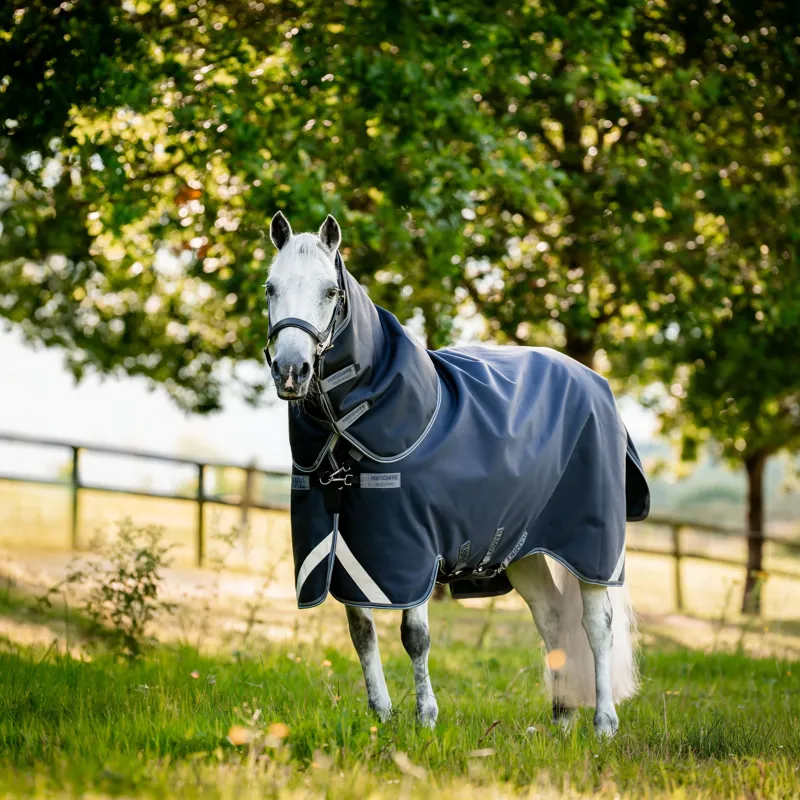 Rambo Supreme 1680D 0g Detachable Neck turnout Rug - Navy/Thunderstorm-1