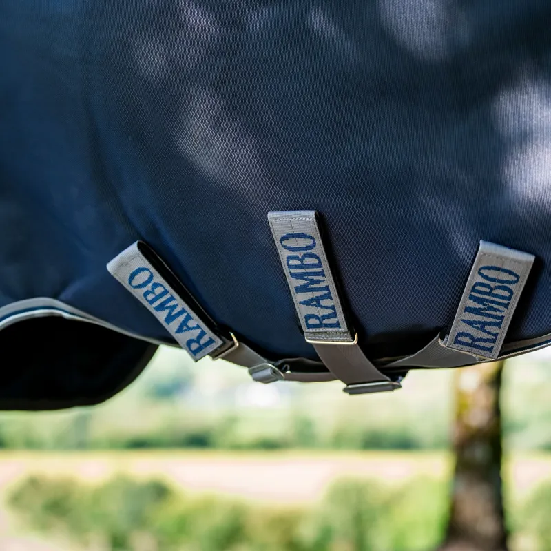 Rambo Supreme 1680D 0g Detachable Neck turnout Rug - Navy/Thunderstorm-10