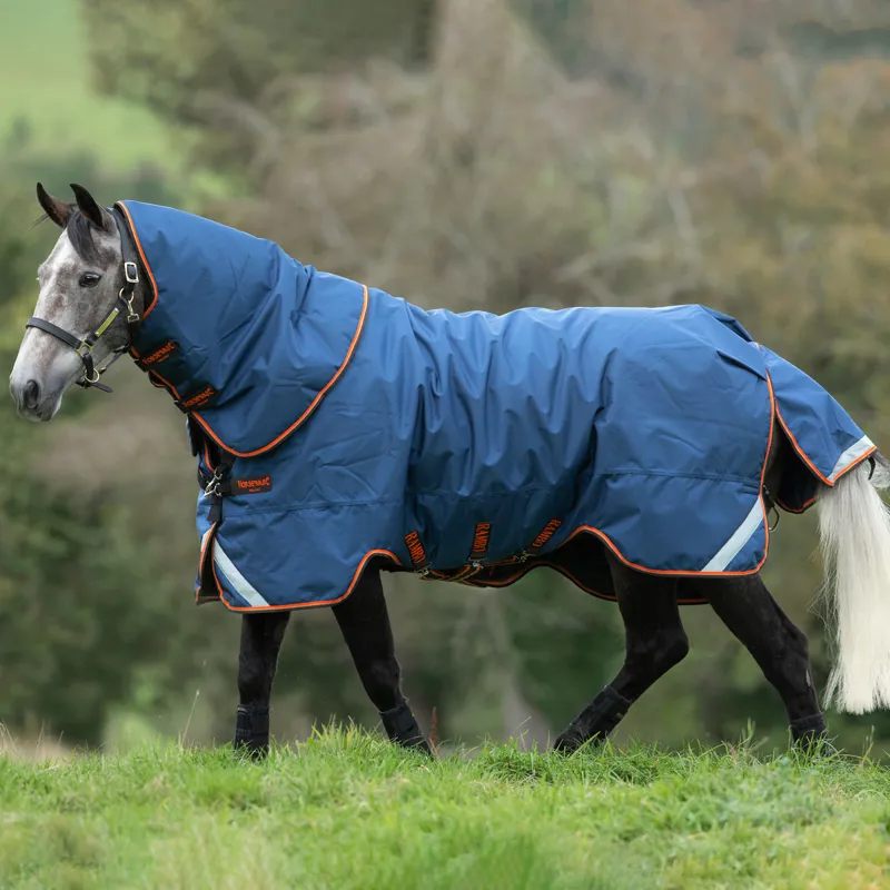 Rambo Tech Duo 50g Turnout Rug with 100g and Airmax Liners - Denim - 5ft6-1