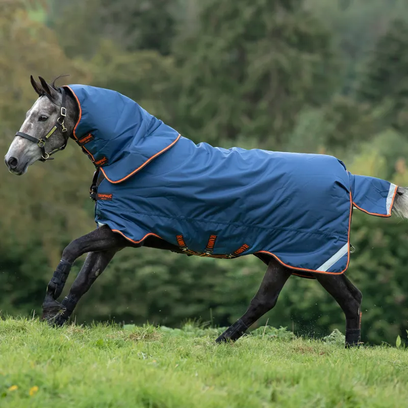 Rambo Tech Duo 50g Turnout Rug with 100g and Airmax Liners - Denim - 5ft6