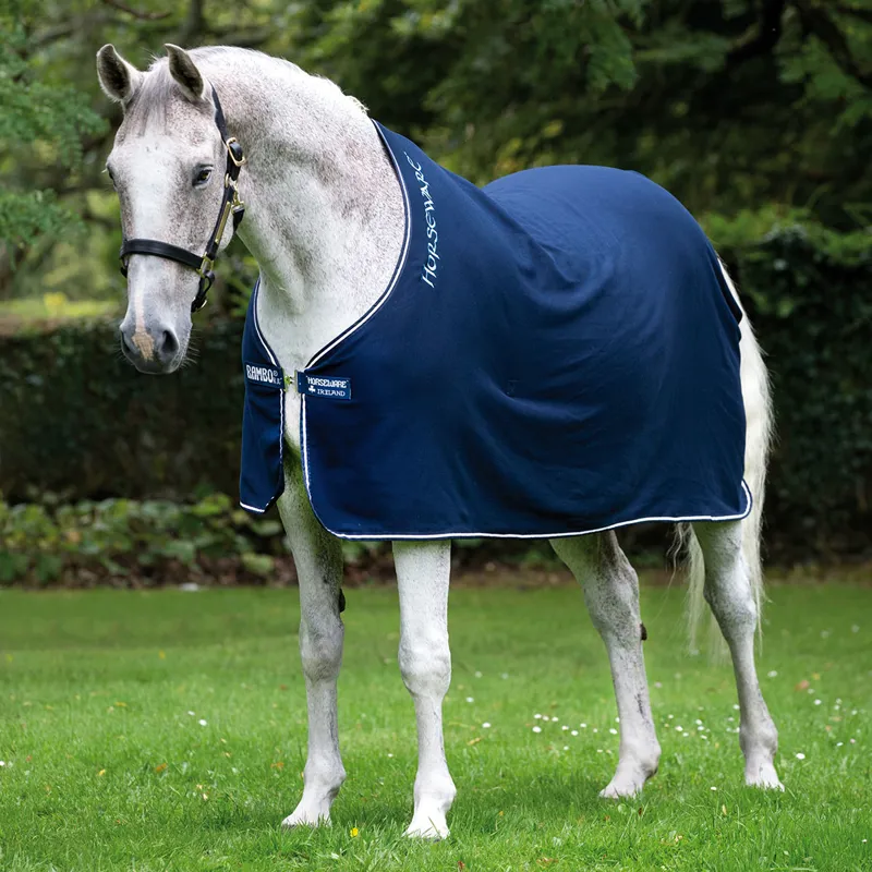 Rambo Cotton Cooler Rug - Navy/Navy/White