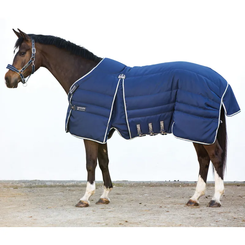 Rambo Optimo Heavyweight Stable Rug 400g - Navy/Beige/Baby Blue-1