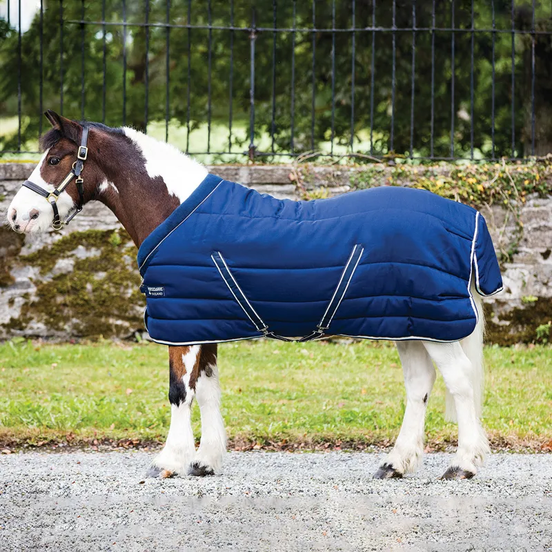 Rambo Cosy Heavy 400g Stable Rug - Navy/Beige/Blue/Navy-1