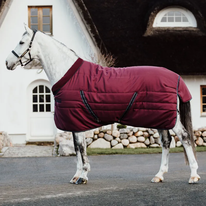Rambo Cosy 200g Stable Rug - Burgundy/Teal/Navy-1