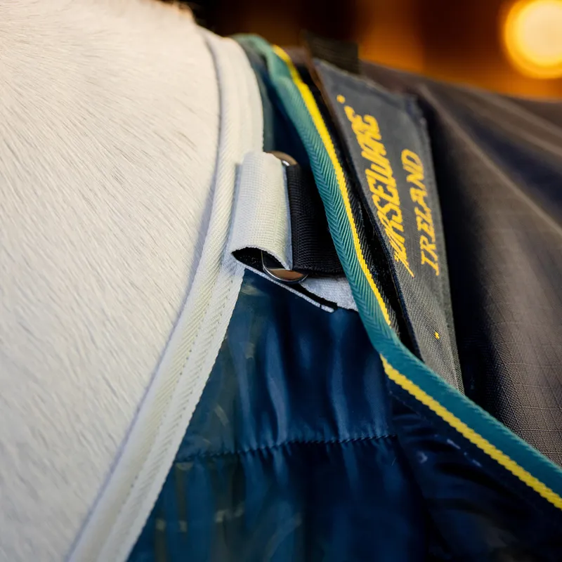 Rambo Duo Force 2.0 100g Turnout Rug with 2 Eco Liners Bundle - Navy-7