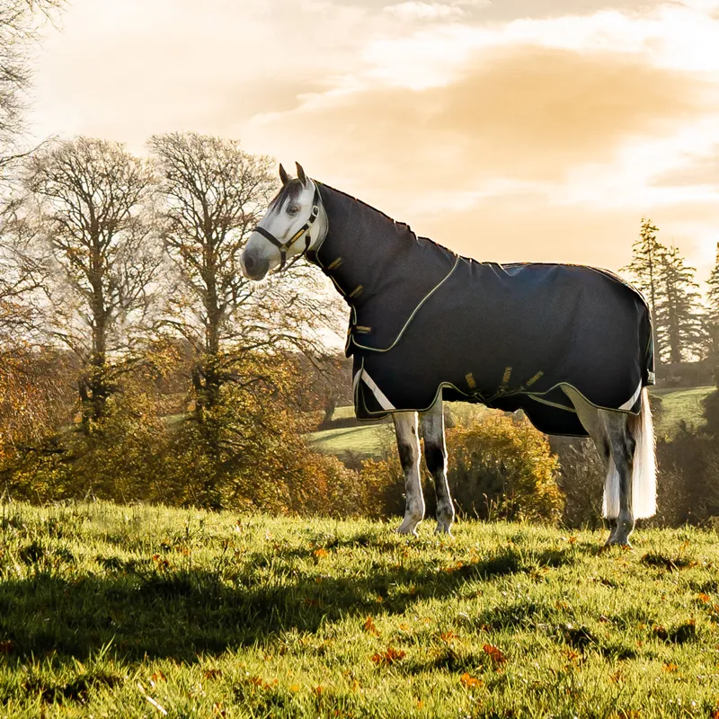 Rambo Duo Force 2.0 100g Turnout Rug with 2 Eco Liners Bundle - Navy-9