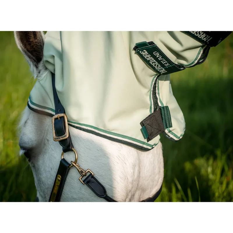 Rambo XL Hoody Sweet Itch Fly Rug - Green/Sage/Beige/Green-3