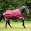 Rambo Original Lite 0g Turnout Rug with Leg Arches - Burgundy/Teal